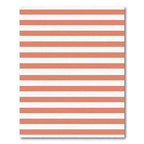 Coral White Stripe Rug