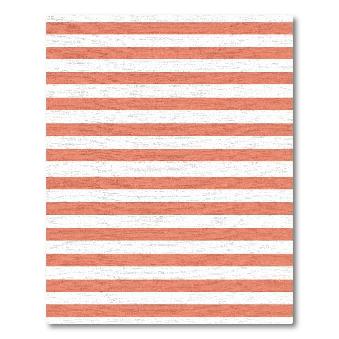 Coral White Stripe Rug