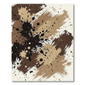 Abstract Earth Tone Ink Splatter Rug