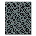 Modern Charcoal and Sage Leopard Spot Rug