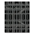 Industrial Gray Geometric Framework Rug