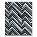 Monochrome Chevron Geometric Angular Art Rug