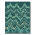 Teal Wave Sound Equalisers Rug