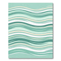 Serene Aqua Wavy Linear Flow Rug