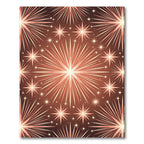 Radiant Coral Starburst Explosion Rug