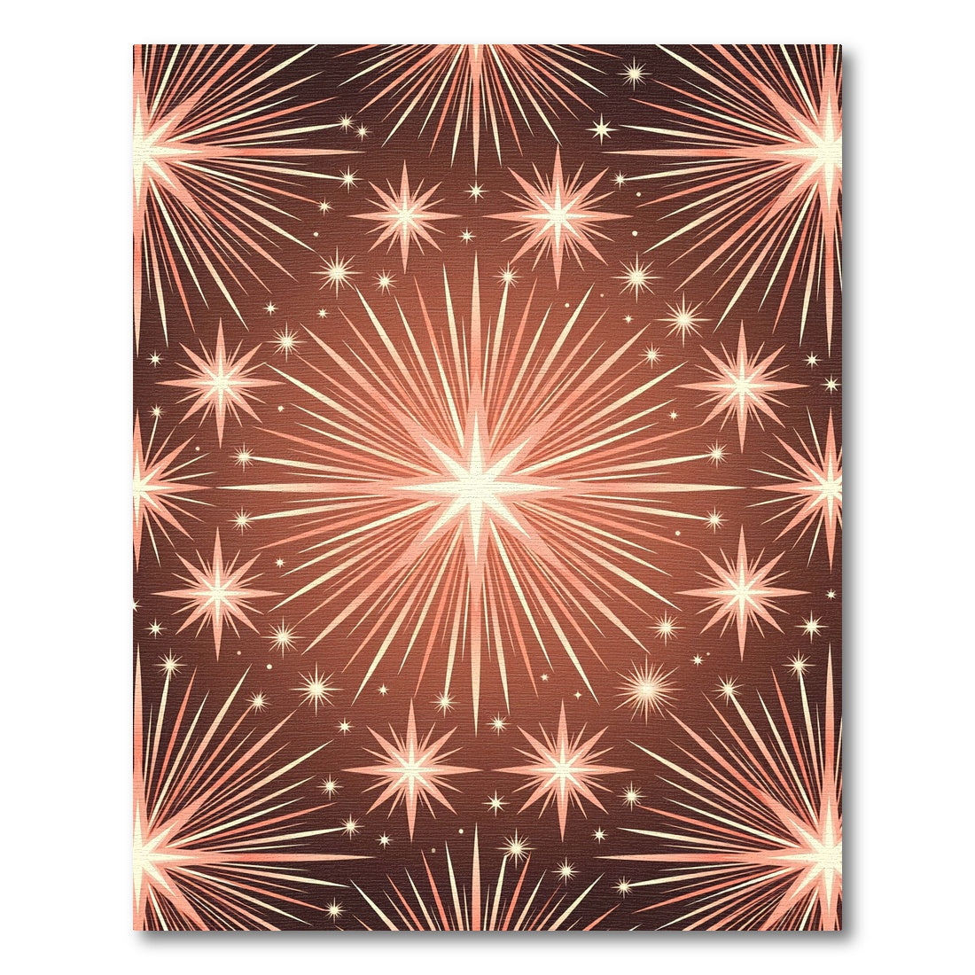 Radiant Coral Starburst Explosion Rug
