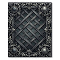 Ornate Gray Cast Iron Lattice Rug