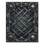 Ornate Gray Cast Iron Lattice Rug