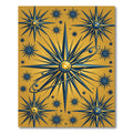 Celestial Golden Starry Constellation Art Rug