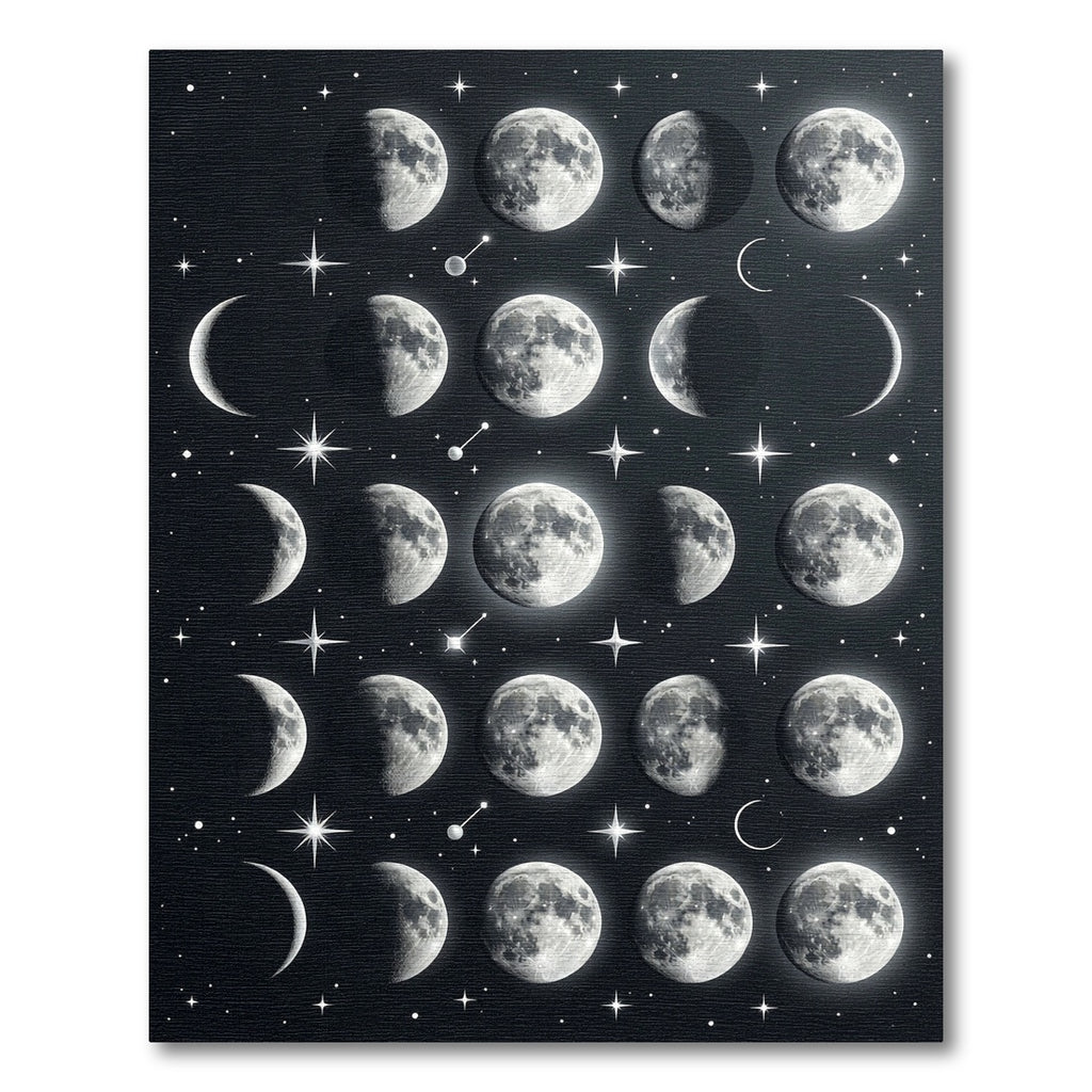 Celestial Lunar Phase Starry Sky Rug