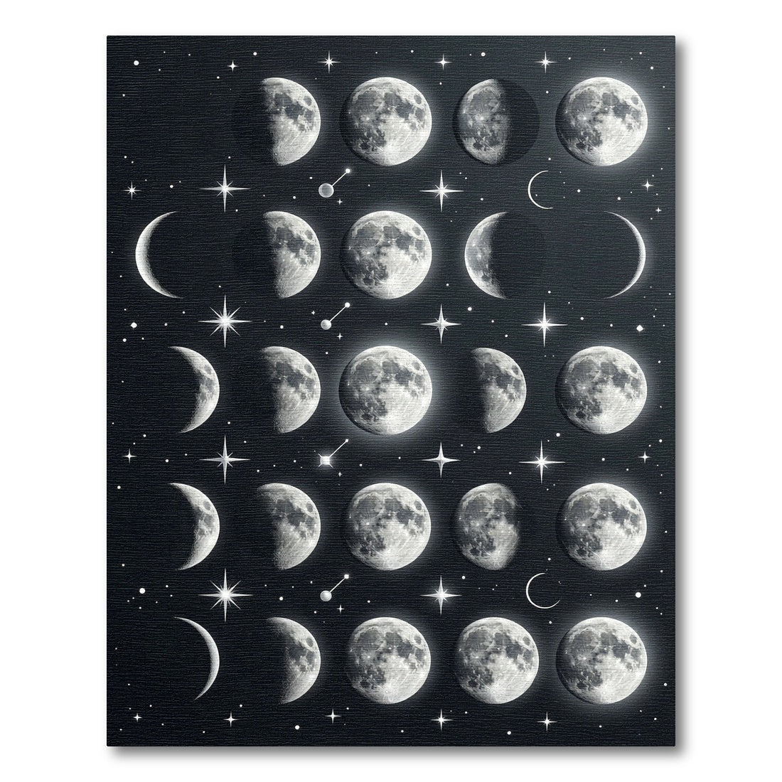 Celestial Lunar Phase Starry Sky Rug