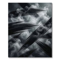 Abstract Monochrome Ink Stroke Swirl Rug