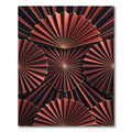 Crimson Golden Fan Layers Rug