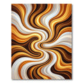Golden Amber Abstract Swirl Rug