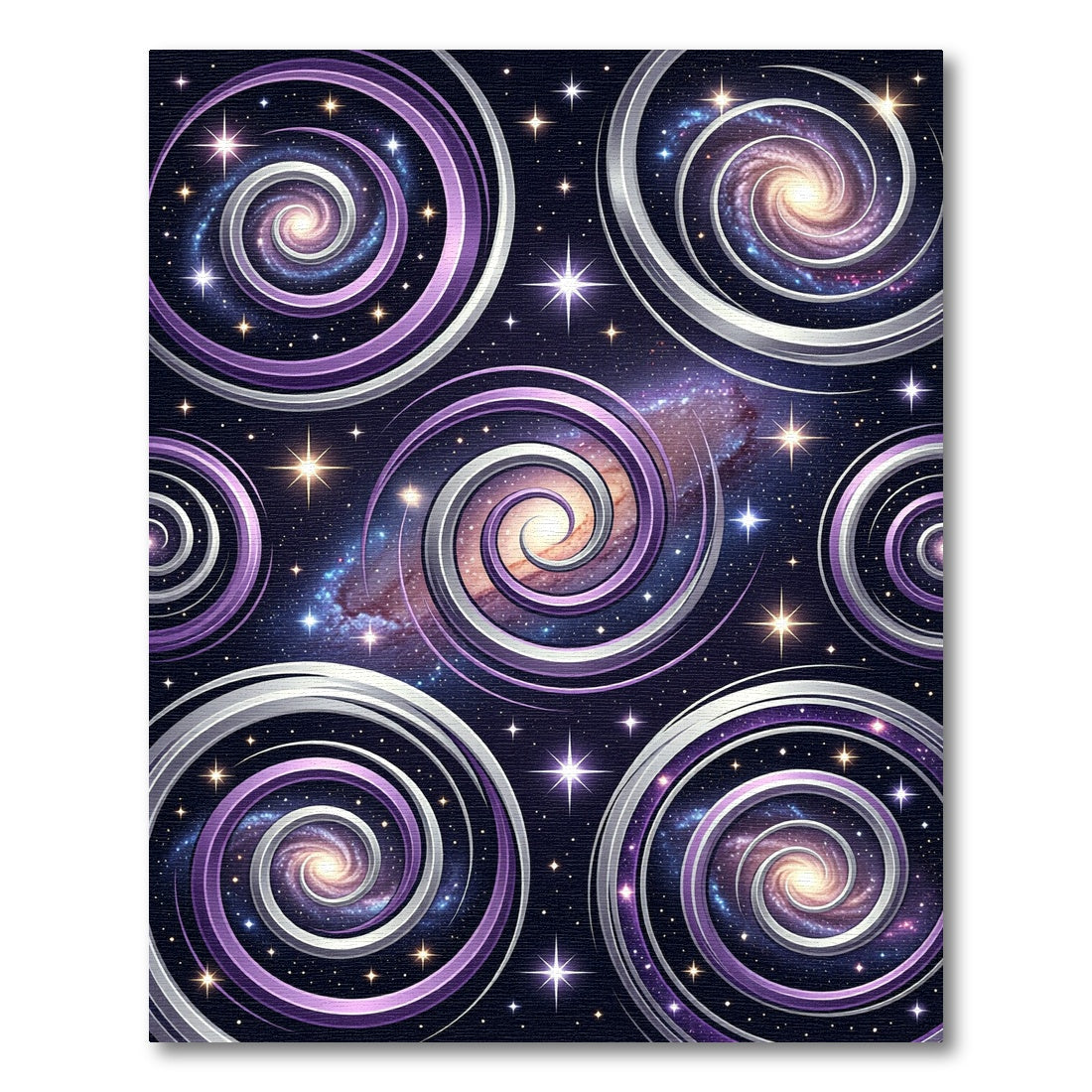 Cosmic Purple Spiral Galaxy Nebula Rug