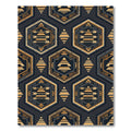 Golden Arrow Hexagon Geometric Slate Art Rug