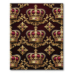 Regal Red Crown Baroque Rich Rug