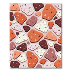 Earthy Terracotta Pebble Scatter Rug