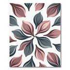 Rosy Slate Petal Mandala Rug