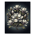 White Magnolia Blossom Floral Arrangement Rug