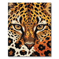 Vibrant Golden Leopard Face Close-up Rug