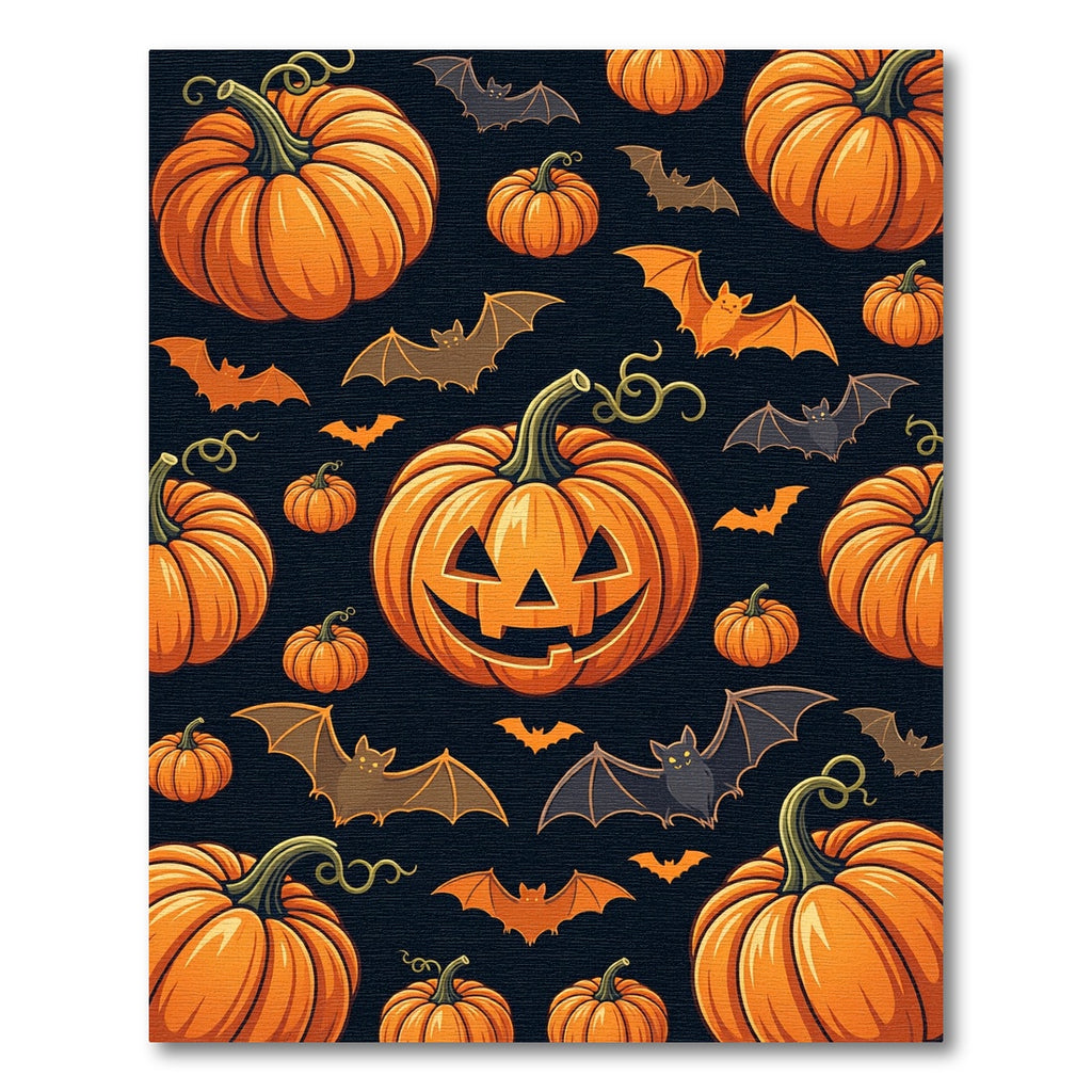 Spooky Jack O Lantern Halloween Night Rug