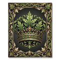 Ornate Green Acanthus Leaf Crown Rug