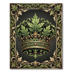 Ornate Green Acanthus Leaf Crown Rug
