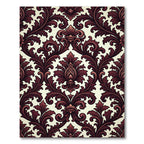 Rich Burgundy Acanthus Leaf Scroll Rug