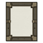 Geometric Block Deco Border Rug