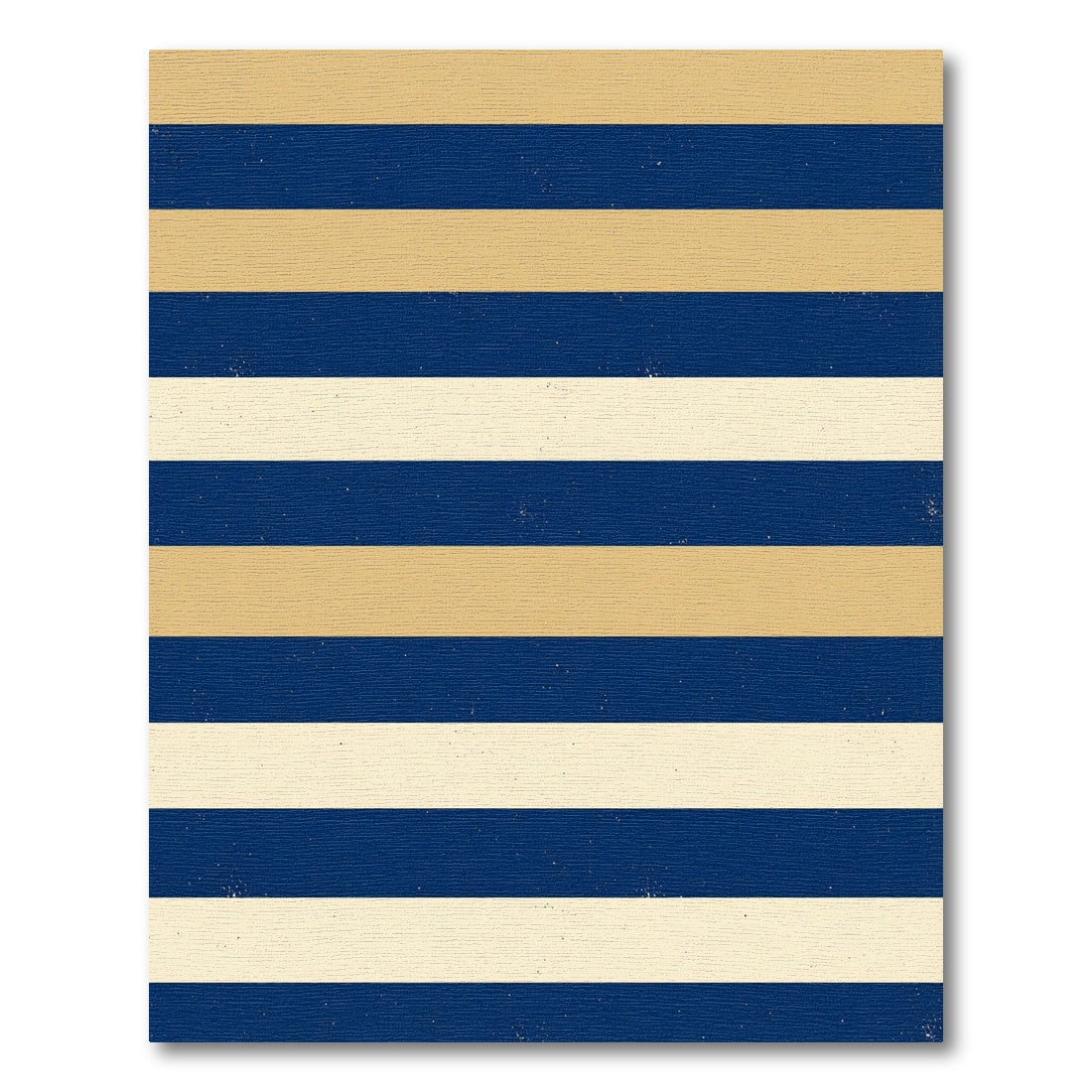 Navy and Beige Horizontal Striped Rug