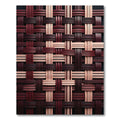 Deep Burgundy Woven Lattice Textile Rug