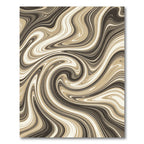 Earthy Toned Swirling Abstract Rug