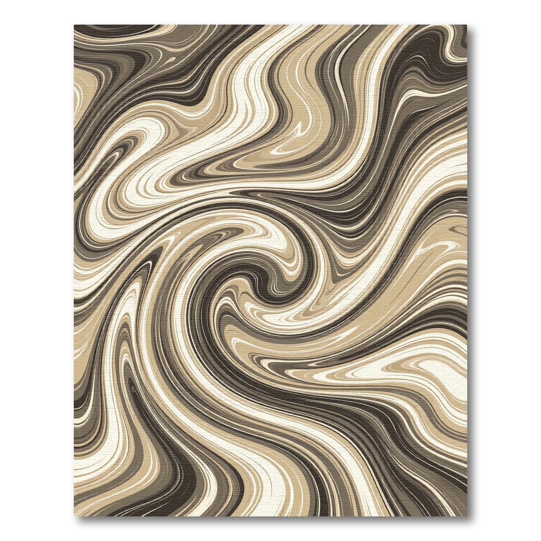 Earthy Toned Swirling Abstract Rug