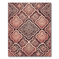 Rose Gold Arabesque Medallion Composition Rug