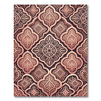 Rose Gold Arabesque Medallion Composition Rug