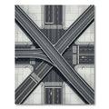 Gray Urban Road Intersection Rug