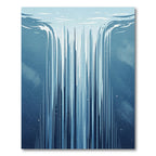 Deep Blue Waterfall Cascade Rug