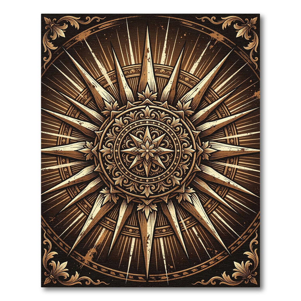 Gilded Bronze Radiant Sunburst Medallion Rug