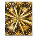 Radiant Gold Starburst Geometric Art Rug