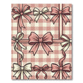 Pastel Pink Gingham Ribbon Bows Rug