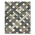 Interwoven Neutral Tones Lattice Rug