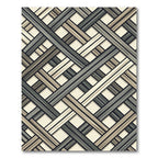 Interwoven Neutral Tones Lattice Rug