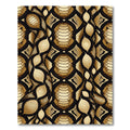Luxurious Golden Serpent Scale Texture Rug