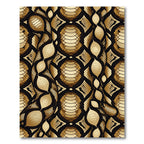 Luxurious Golden Serpent Scale Texture Rug