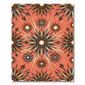 Warm Orange Sunburst Starburst Rays Rug