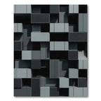 Modern Geometric Stacked Block Rug