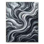 Monochromatic Swirl Marble Waves Rug