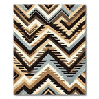 Earth Tones Geometric Chevron Rug