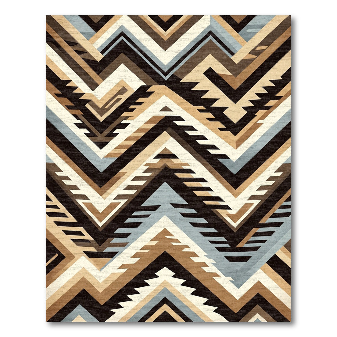 Earth Tones Geometric Chevron Rug